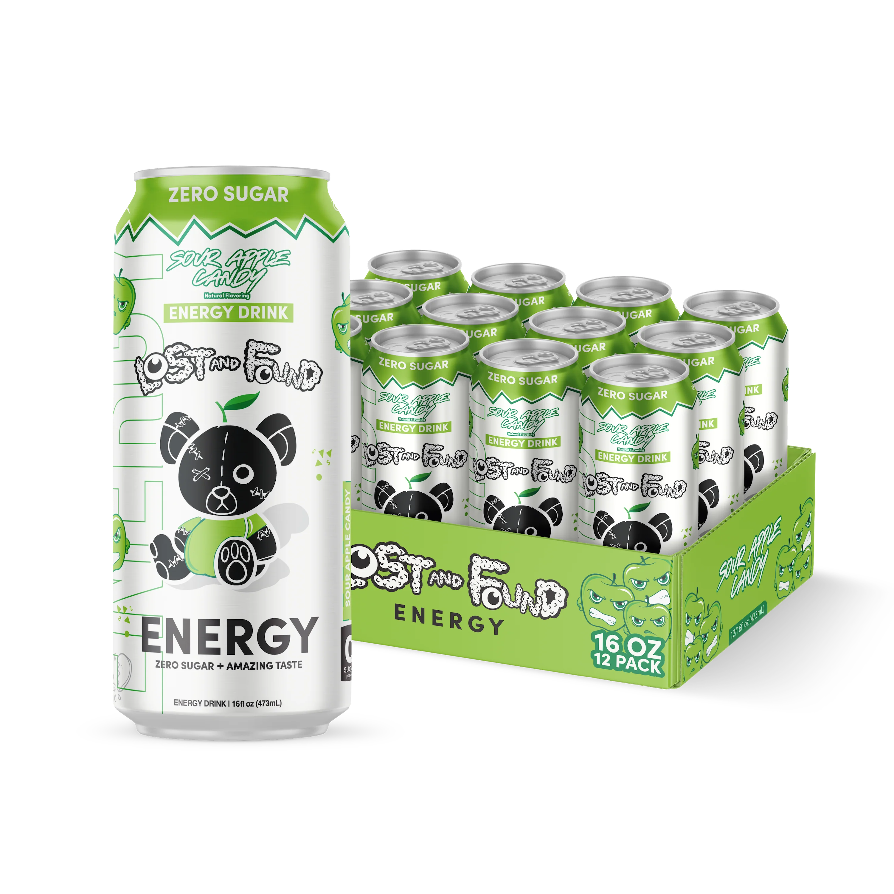 Sour Apple Candy (Case of 12 Cans)